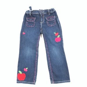 Baby Gap Toddler Denim Pant With Fruit Embroidery
